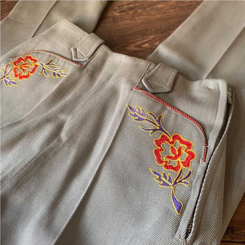 50s wool western pants